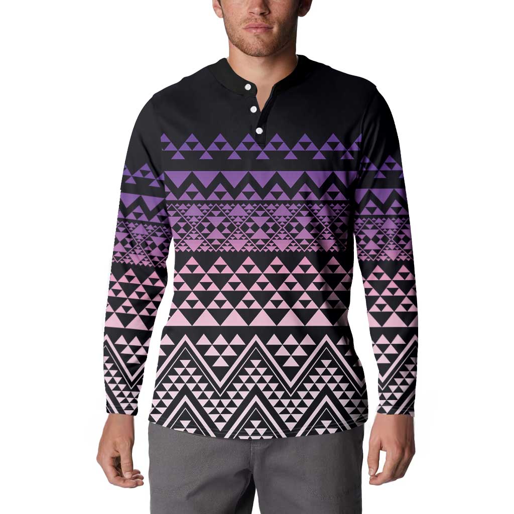 Maori Niho Taniwha Te Wheiao Button Sweatshirt Waiporoporo - Aussie Hoodie