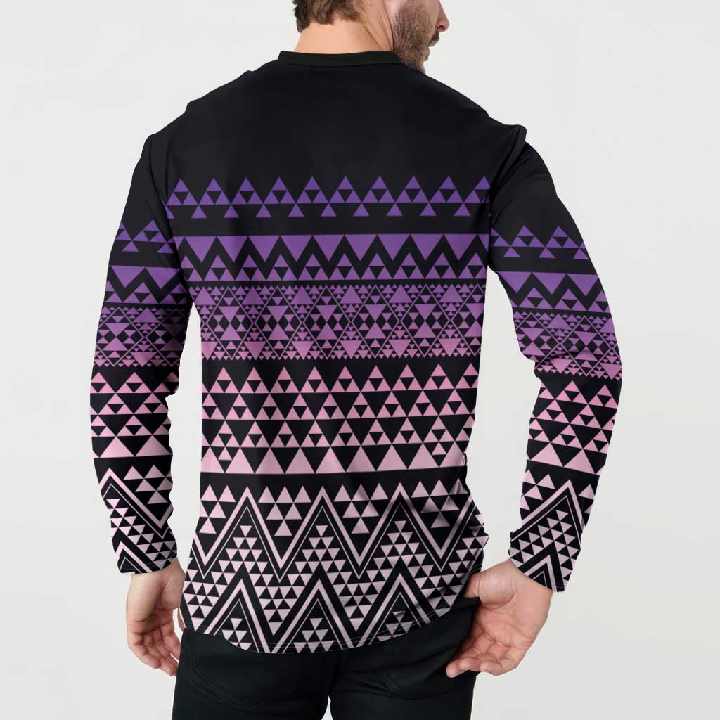 Maori Niho Taniwha Te Wheiao Button Sweatshirt Waiporoporo - Aussie Hoodie