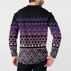 Maori Niho Taniwha Te Wheiao Button Sweatshirt Waiporoporo - Aussie Hoodie