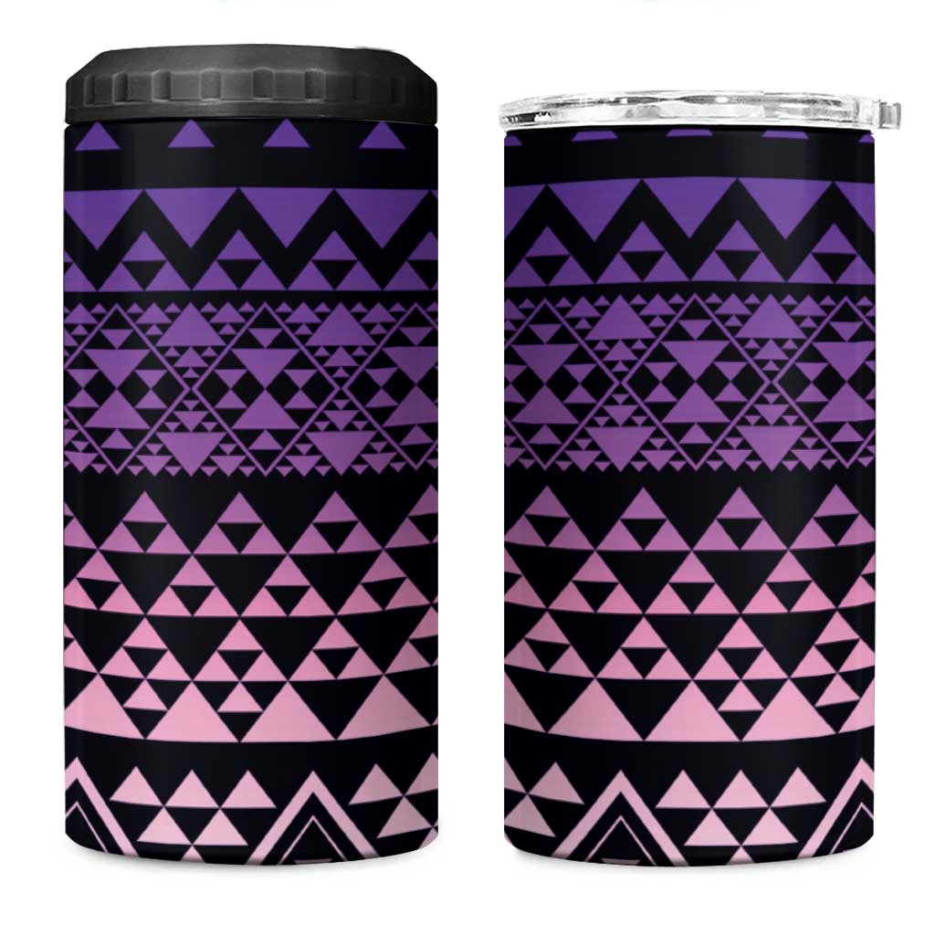 Maori Niho Taniwha Te Wheiao 4 in 1 Can Cooler Tumbler Waiporoporo - Aussie Hoodie