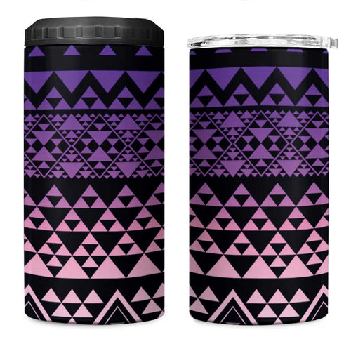 Maori Niho Taniwha Te Wheiao 4 in 1 Can Cooler Tumbler Waiporoporo - Aussie Hoodie