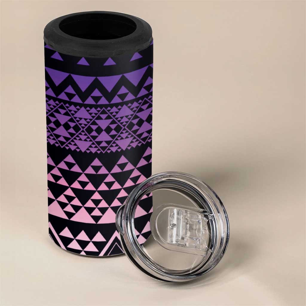 Maori Niho Taniwha Te Wheiao 4 in 1 Can Cooler Tumbler Waiporoporo - Aussie Hoodie