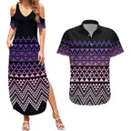 Maori Niho Taniwha Te Wheiao Couples Matching Summer Maxi Dress and Hawaiian Shirt Waiporoporo - Aussie Hoodie