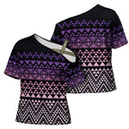 Maori Niho Taniwha Te Wheiao Cross Shoulder Shirt Waiporoporo - Aussie Hoodie