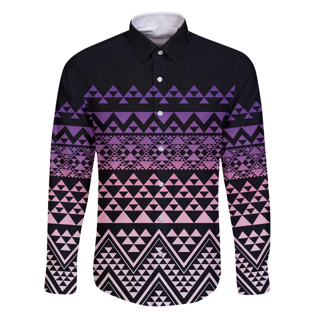 Maori Niho Taniwha Te Wheiao Family Matching Long Sleeve Bodycon Dress and Hawaiian Shirt Waiporoporo - Aussie Hoodie