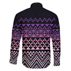 Maori Niho Taniwha Te Wheiao Family Matching Long Sleeve Bodycon Dress and Hawaiian Shirt Waiporoporo - Aussie Hoodie