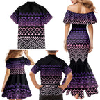 Maori Niho Taniwha Te Wheiao Family Matching Mermaid Dress and Hawaiian Shirt Waiporoporo - Aussie Hoodie