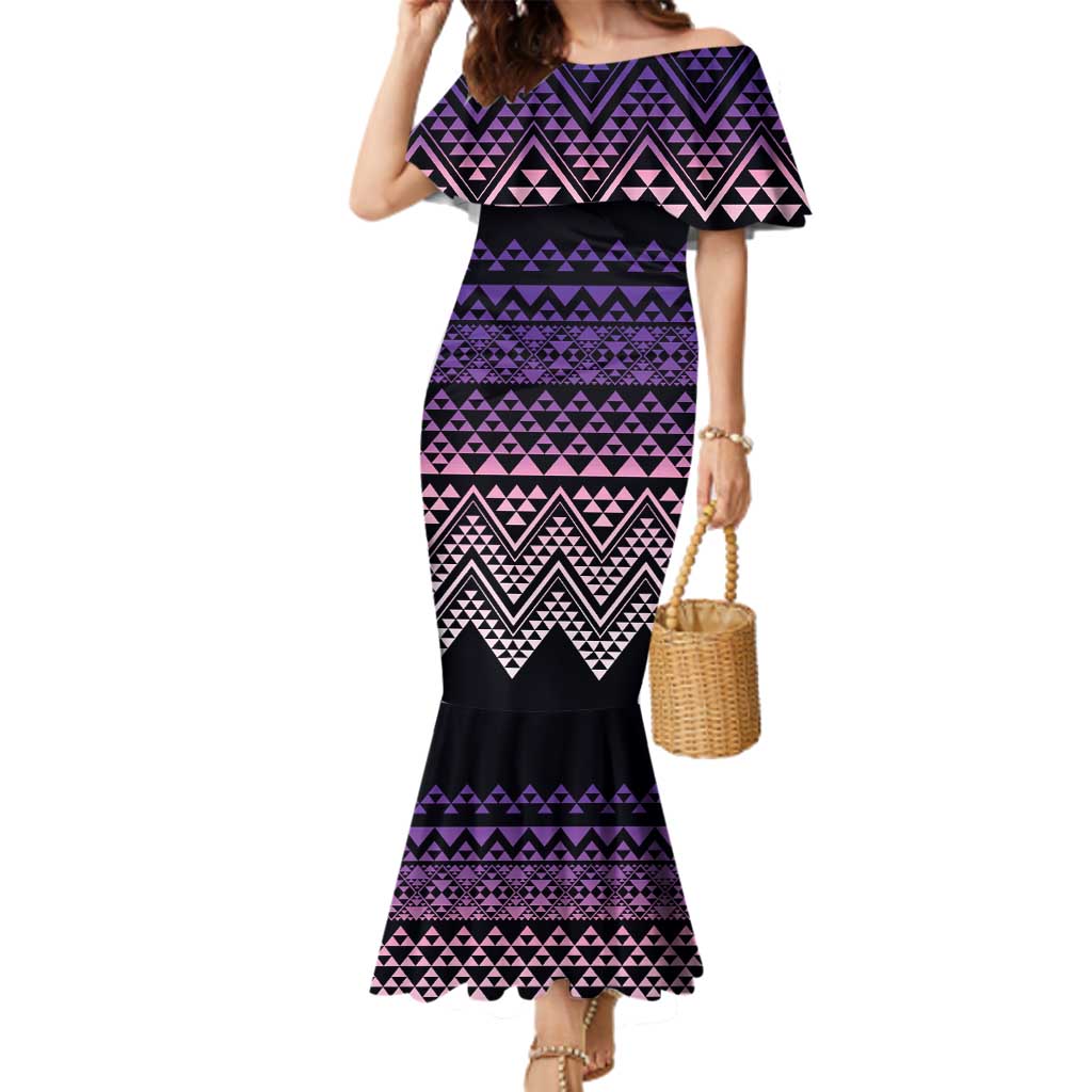 Maori Niho Taniwha Te Wheiao Family Matching Mermaid Dress and Hawaiian Shirt Waiporoporo - Aussie Hoodie