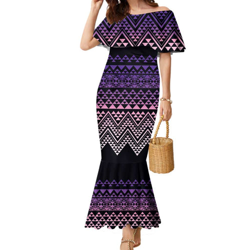 Maori Niho Taniwha Te Wheiao Family Matching Mermaid Dress and Hawaiian Shirt Waiporoporo - Aussie Hoodie