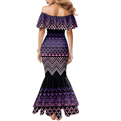 Maori Niho Taniwha Te Wheiao Family Matching Mermaid Dress and Hawaiian Shirt Waiporoporo - Aussie Hoodie