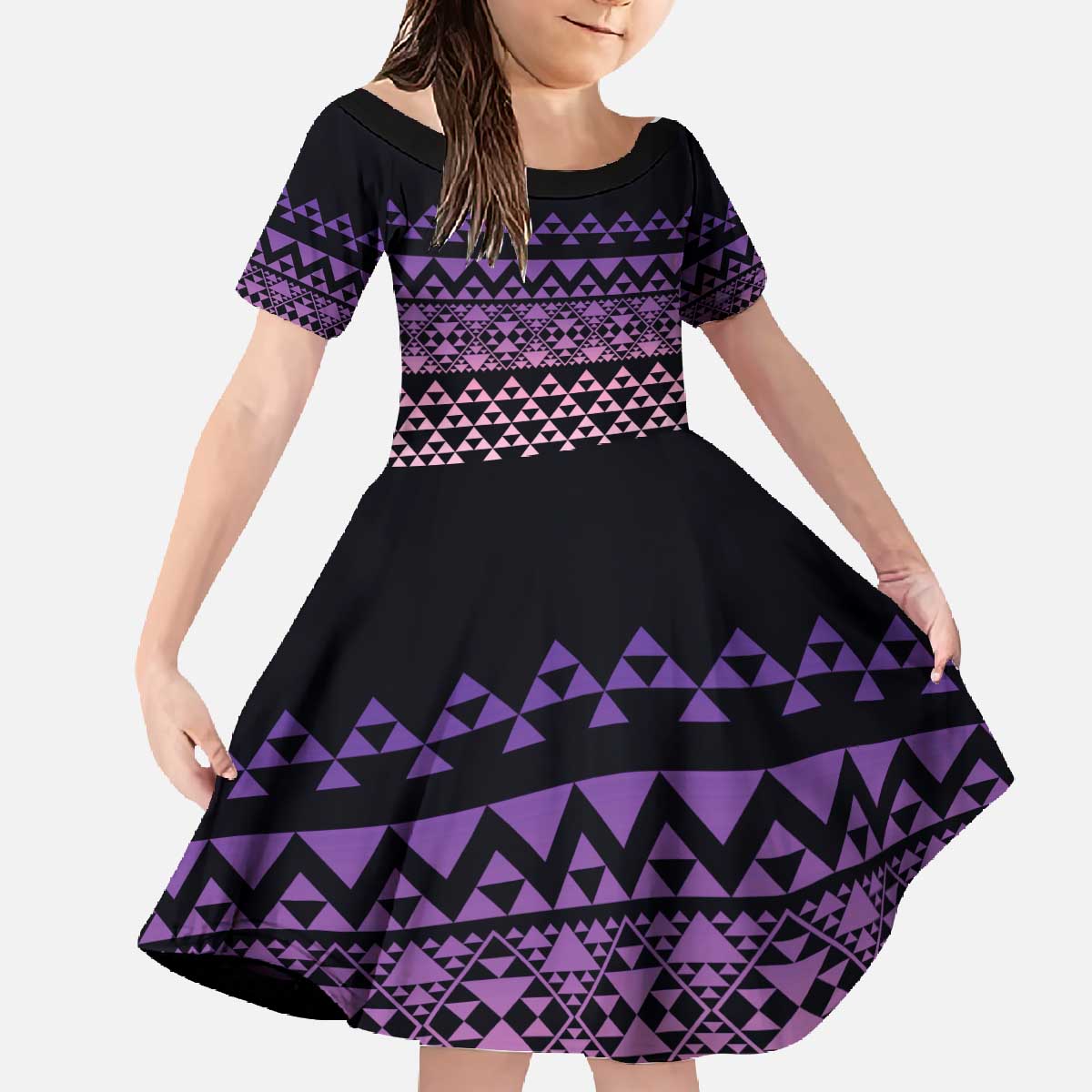 Maori Niho Taniwha Te Wheiao Family Matching Off The Shoulder Long Sleeve Dress and Hawaiian Shirt Waiporoporo - Aussie Hoodie