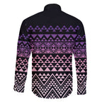 Maori Niho Taniwha Te Wheiao Family Matching Off The Shoulder Long Sleeve Dress and Hawaiian Shirt Waiporoporo - Aussie Hoodie