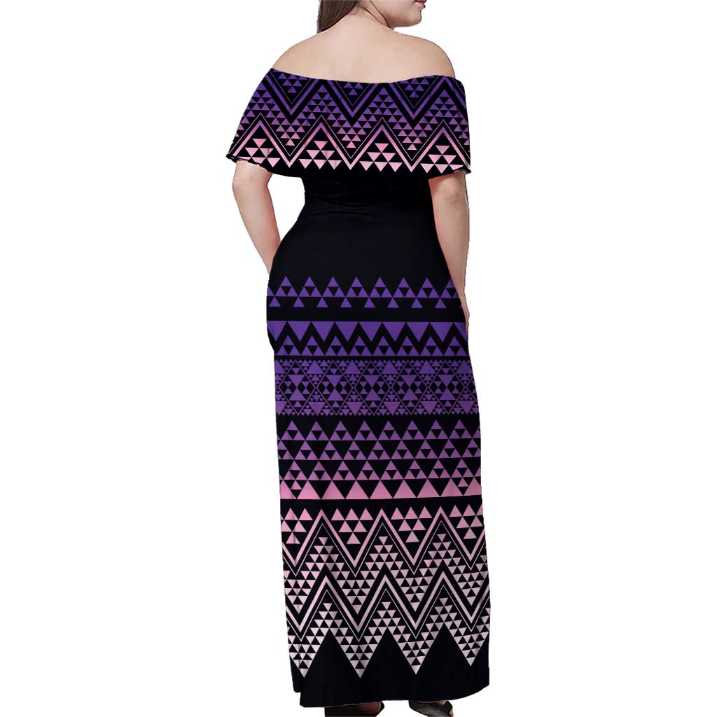 Maori Niho Taniwha Te Wheiao Family Matching Off Shoulder Maxi Dress and Hawaiian Shirt Waiporoporo - Aussie Hoodie