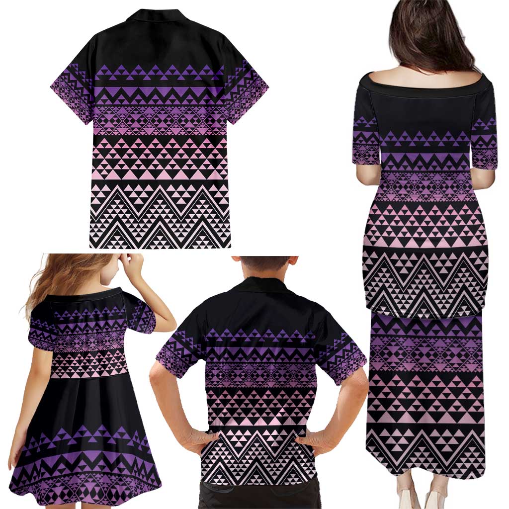 Maori Niho Taniwha Te Wheiao Family Matching Puletasi and Hawaiian Shirt Waiporoporo - Aussie Hoodie