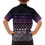 Maori Niho Taniwha Te Wheiao Family Matching Short Sleeve Bodycon Dress and Hawaiian Shirt Waiporoporo - Aussie Hoodie