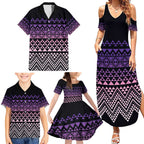 Maori Niho Taniwha Te Wheiao Family Matching Summer Maxi Dress and Hawaiian Shirt Waiporoporo - Aussie Hoodie