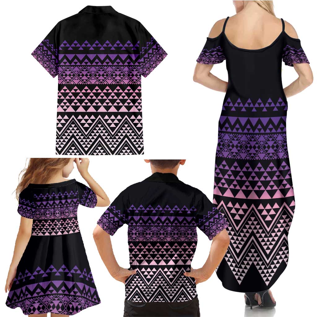 Maori Niho Taniwha Te Wheiao Family Matching Summer Maxi Dress and Hawaiian Shirt Waiporoporo - Aussie Hoodie
