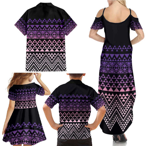 Maori Niho Taniwha Te Wheiao Family Matching Summer Maxi Dress and Hawaiian Shirt Waiporoporo - Aussie Hoodie