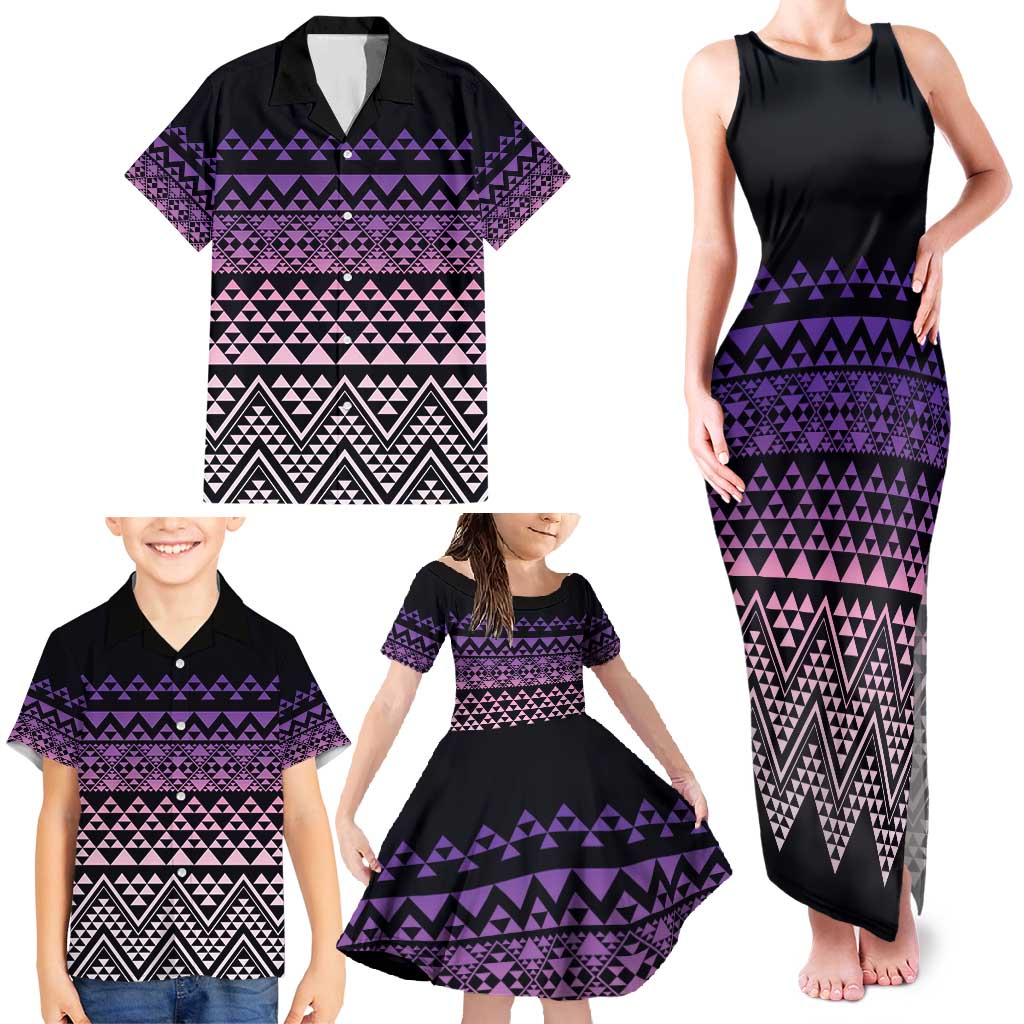 Maori Niho Taniwha Te Wheiao Family Matching Tank Maxi Dress and Hawaiian Shirt Waiporoporo - Aussie Hoodie