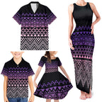 Maori Niho Taniwha Te Wheiao Family Matching Tank Maxi Dress and Hawaiian Shirt Waiporoporo - Aussie Hoodie