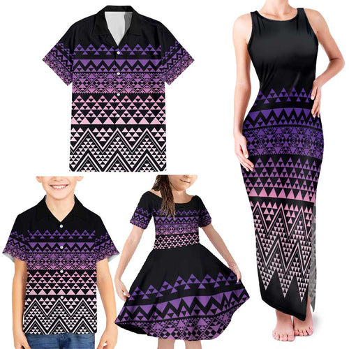 Maori Niho Taniwha Te Wheiao Family Matching Tank Maxi Dress and Hawaiian Shirt Waiporoporo - Aussie Hoodie