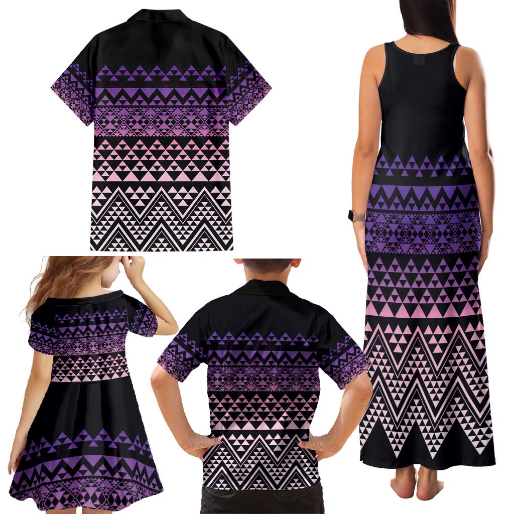 Maori Niho Taniwha Te Wheiao Family Matching Tank Maxi Dress and Hawaiian Shirt Waiporoporo - Aussie Hoodie