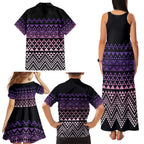 Maori Niho Taniwha Te Wheiao Family Matching Tank Maxi Dress and Hawaiian Shirt Waiporoporo - Aussie Hoodie