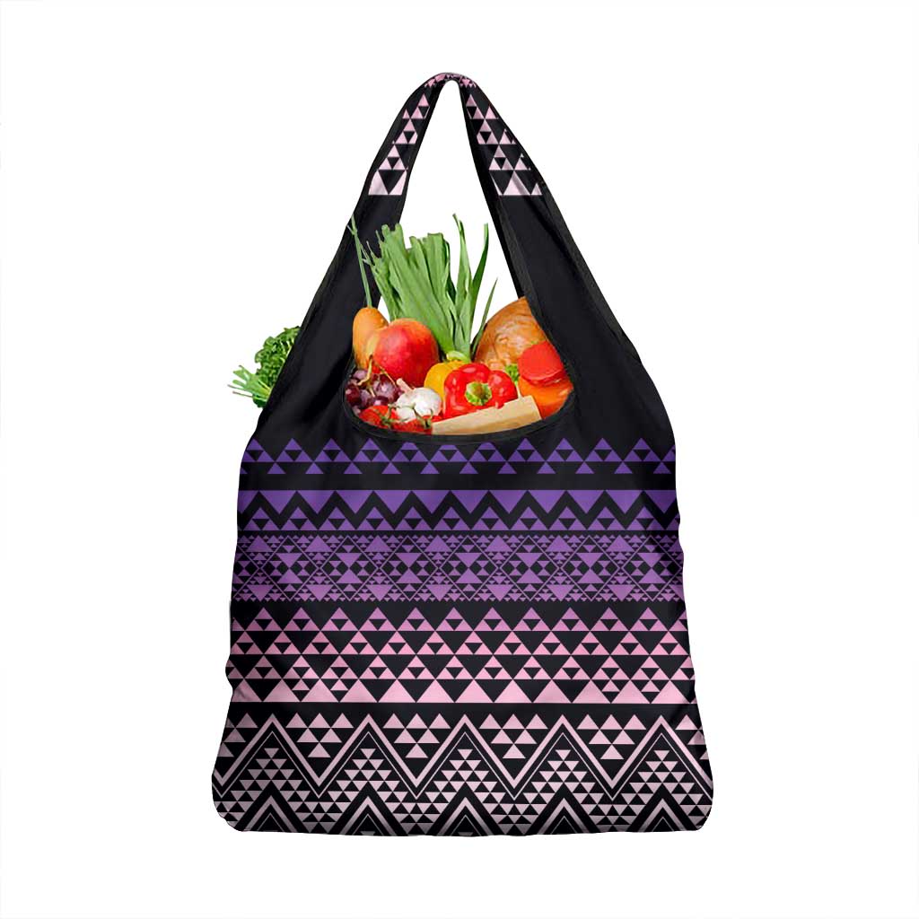 Maori Niho Taniwha Te Wheiao Grocery Bag Waiporoporo - Aussie Hoodie