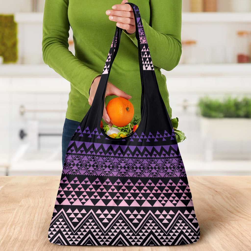 Maori Niho Taniwha Te Wheiao Grocery Bag Waiporoporo - Aussie Hoodie