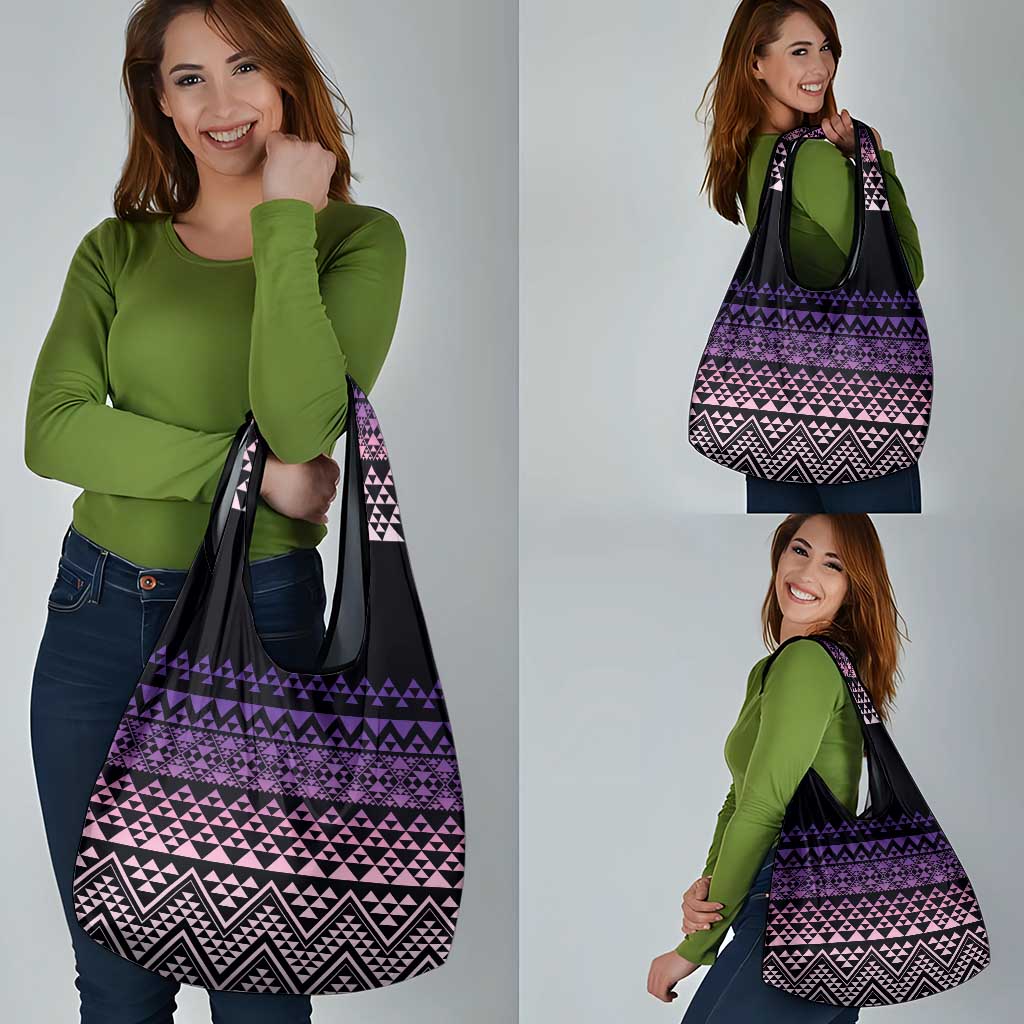 Maori Niho Taniwha Te Wheiao Grocery Bag Waiporoporo - Aussie Hoodie