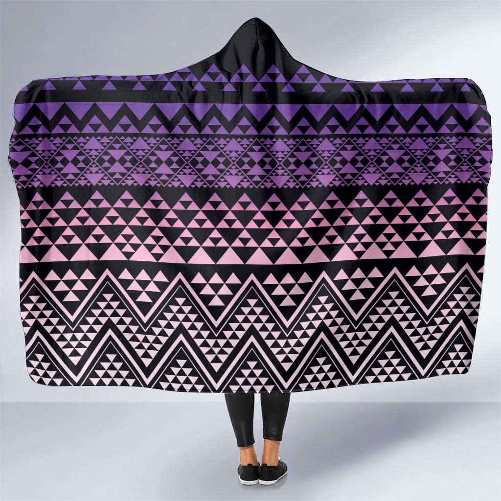 Maori Niho Taniwha Te Wheiao Hooded Blanket Waiporoporo - Aussie Hoodie