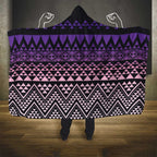 Maori Niho Taniwha Te Wheiao Hooded Blanket Waiporoporo - Aussie Hoodie