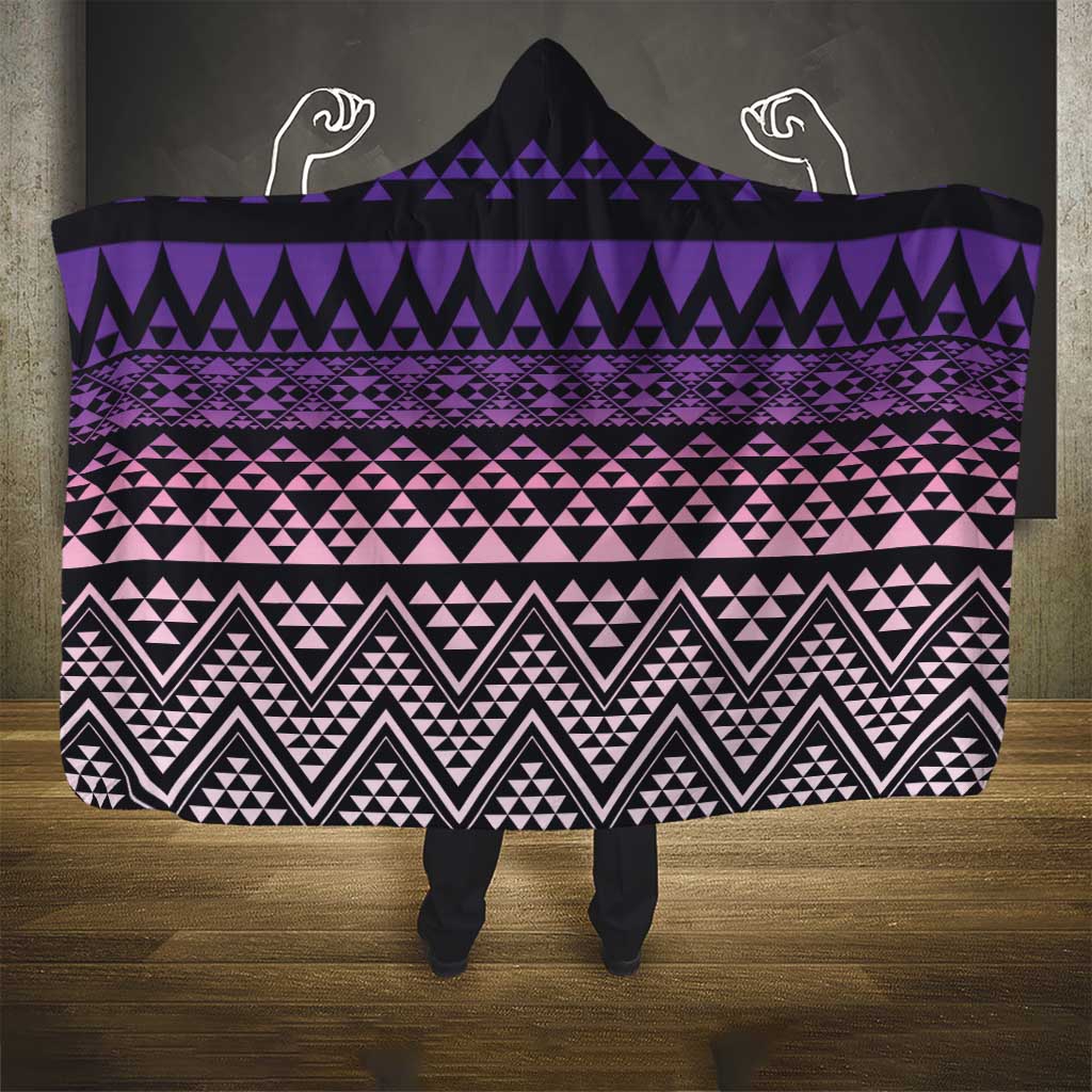 Maori Niho Taniwha Te Wheiao Hooded Blanket Waiporoporo - Aussie Hoodie