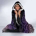 Maori Niho Taniwha Te Wheiao Hooded Blanket Waiporoporo - Aussie Hoodie