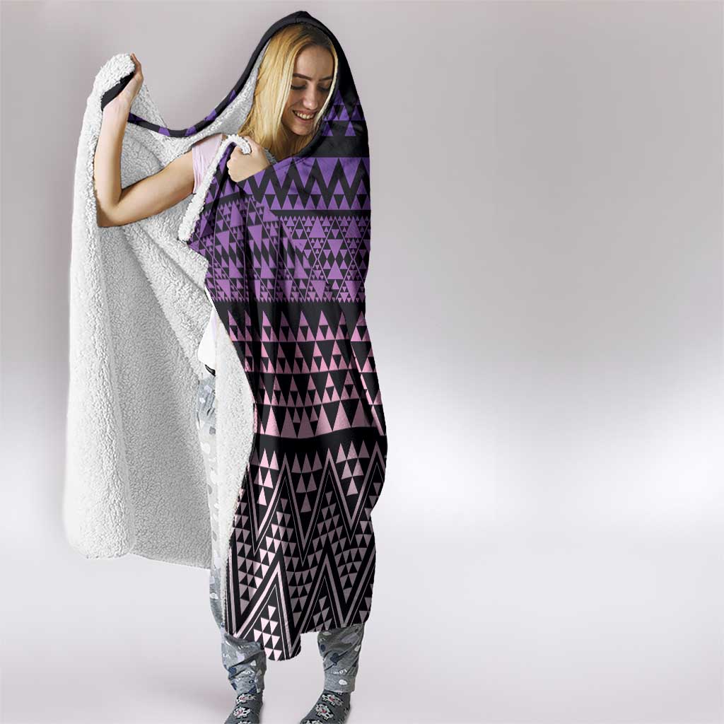 Maori Niho Taniwha Te Wheiao Hooded Blanket Waiporoporo - Aussie Hoodie