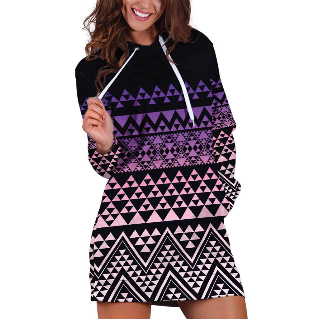 Maori Niho Taniwha Te Wheiao Hoodie Dress Waiporoporo - Aussie Hoodie