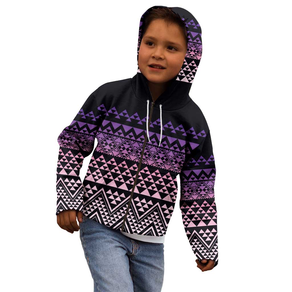 Maori Niho Taniwha Te Wheiao Kid Hoodie Waiporoporo - Aussie Hoodie