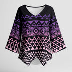 Maori Niho Taniwha Te Wheiao Kimono Sleeve Blouse Waiporoporo - Aussie Hoodie