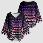 Maori Niho Taniwha Te Wheiao Kimono Sleeve Blouse Waiporoporo - Aussie Hoodie