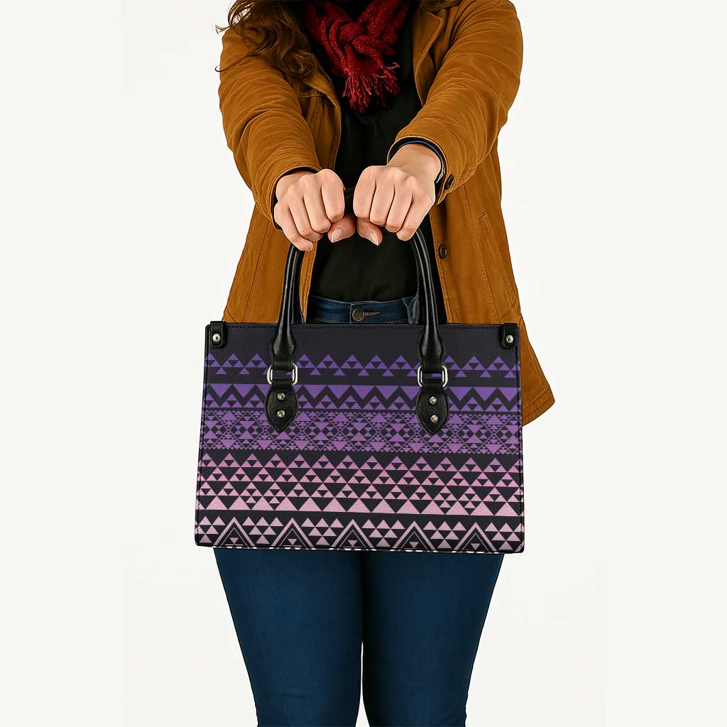 Maori Niho Taniwha Te Wheiao Leather Bag Waiporoporo - Aussie Hoodie