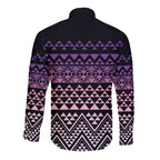 Maori Niho Taniwha Te Wheiao Long Sleeve Button Shirt Waiporoporo - Aussie Hoodie