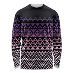 Maori Niho Taniwha Te Wheiao Long Sleeve Shirt Waiporoporo - Aussie Hoodie