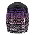 Maori Niho Taniwha Te Wheiao Long Sleeve Shirt Waiporoporo - Aussie Hoodie