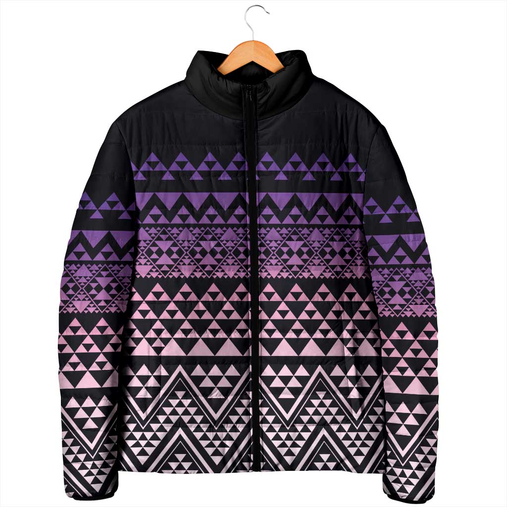 Maori Niho Taniwha Te Wheiao Padded Jacket Waiporoporo - Aussie Hoodie