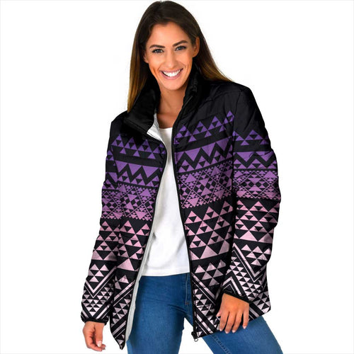 Maori Niho Taniwha Te Wheiao Padded Jacket Waiporoporo - Aussie Hoodie