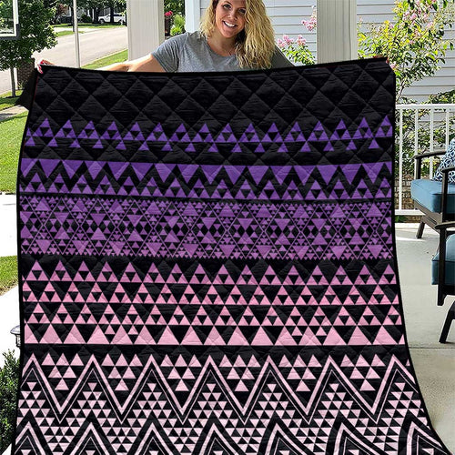 Maori Niho Taniwha Te Wheiao Quilt Waiporoporo - Aussie Hoodie