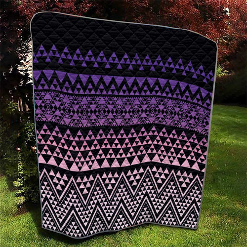 Maori Niho Taniwha Te Wheiao Quilt Waiporoporo - Aussie Hoodie