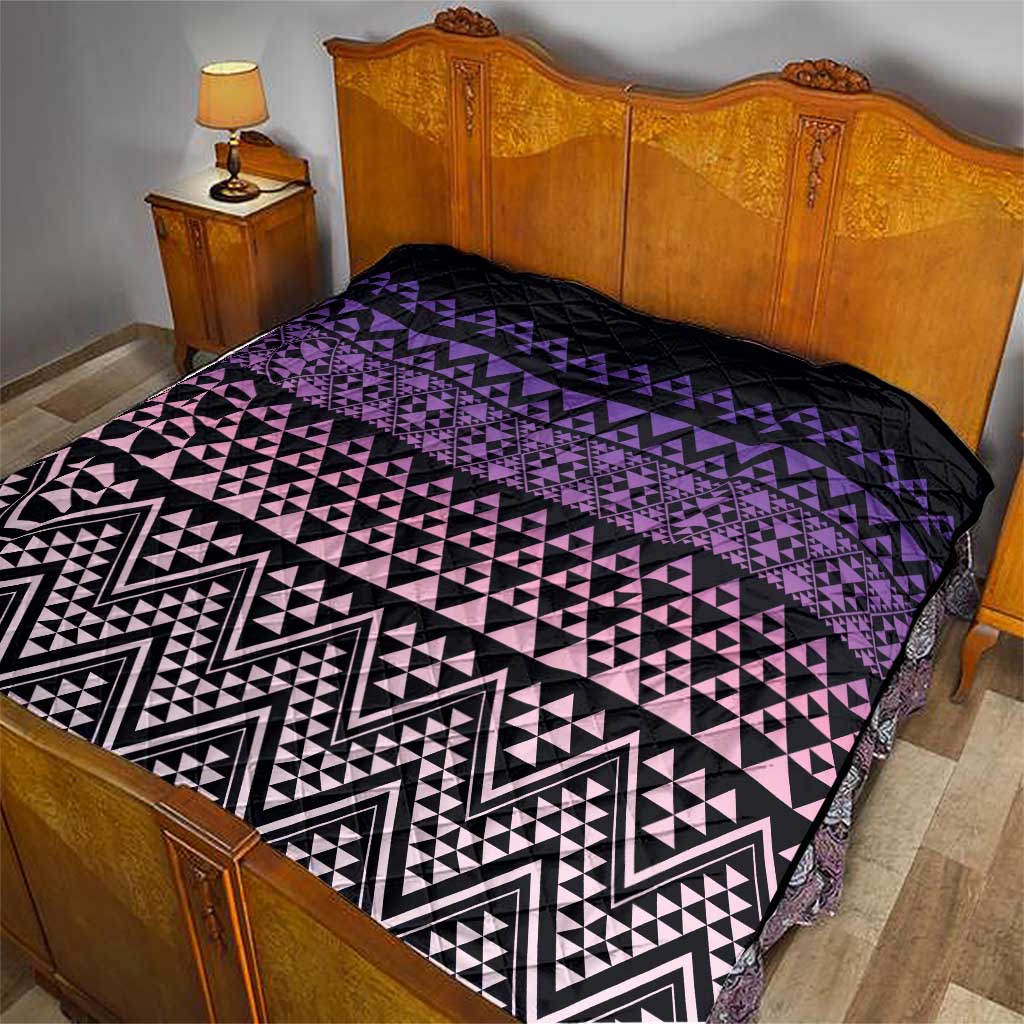 Maori Niho Taniwha Te Wheiao Quilt Waiporoporo - Aussie Hoodie