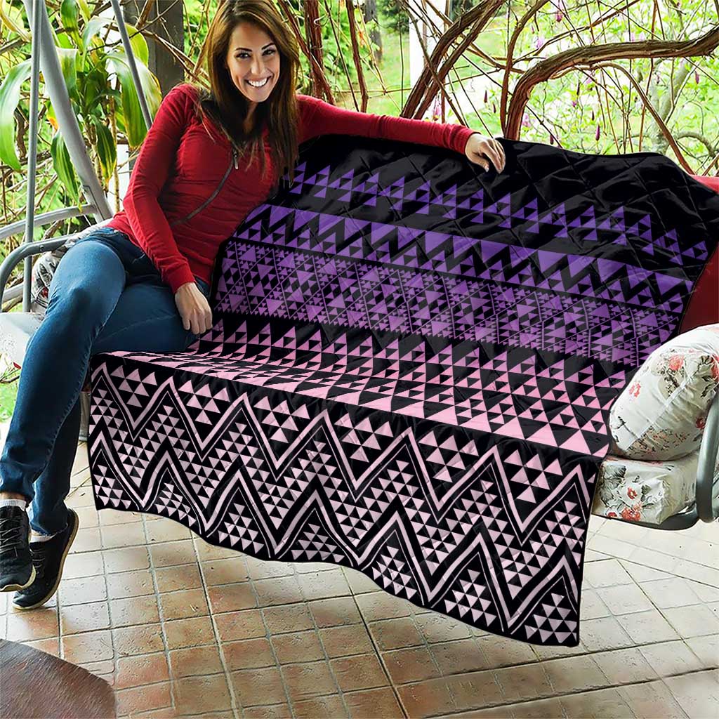 Maori Niho Taniwha Te Wheiao Quilt Waiporoporo - Aussie Hoodie