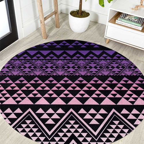 Maori Niho Taniwha Te Wheiao Round Carpet Waiporoporo - Aussie Hoodie